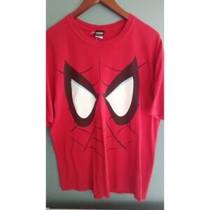 Marvel Spider-Man Graphic Print T-Shirt Superhero Comic Book Red Size XL